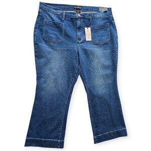 Nanette Lepore Belle High Rise Crop‎ Boot Plus Size Jeans Size 18W